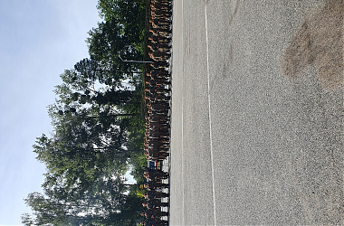Grupa żołnierzy uczestnicząca w obchodach wręczenia sztandaru wojskowego Żołnierzy Obrony Terytorialnej w dniu 19 września 2020 r. w Zgierzu